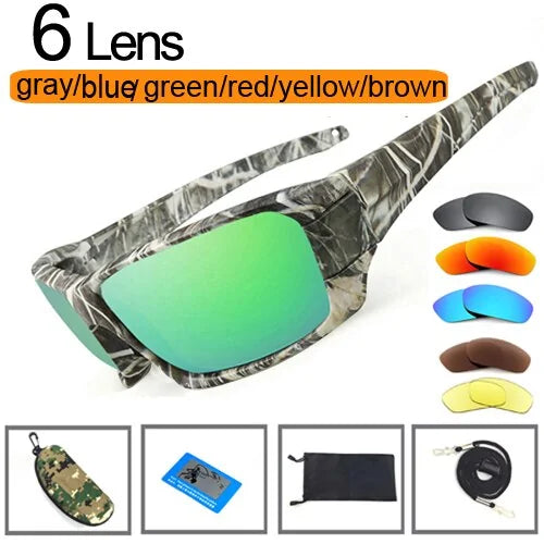 NEWBOLER Fishing Sunglasses: Polarized Lens Camouflage Frame