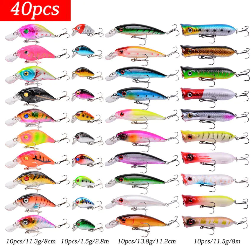 Aorace Mini Minnow Crankbait Fishing Lure Set