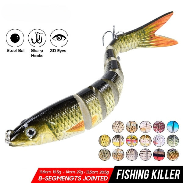 8-Segment Multi-Jointed Swimbait Fishing Lure