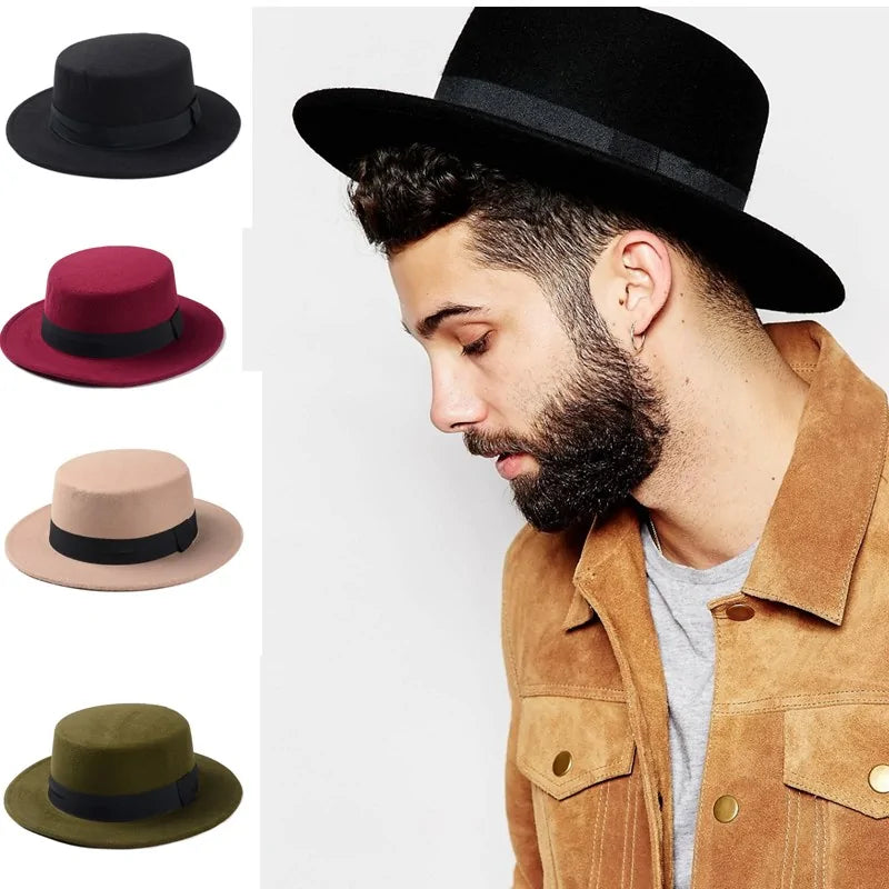 Flat Top Hat For Men