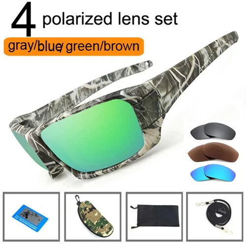 NEWBOLER Fishing Sunglasses: Polarized Lens Camouflage Frame