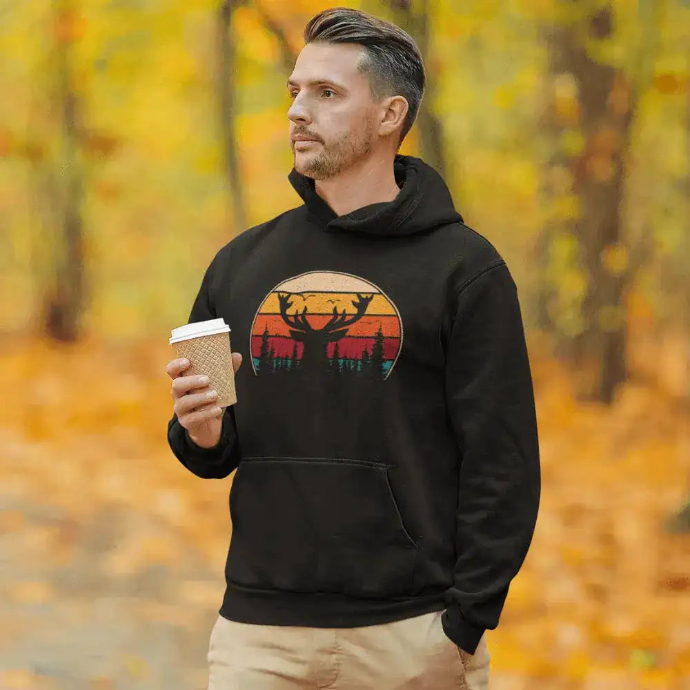 Deer Color Men Hoodie