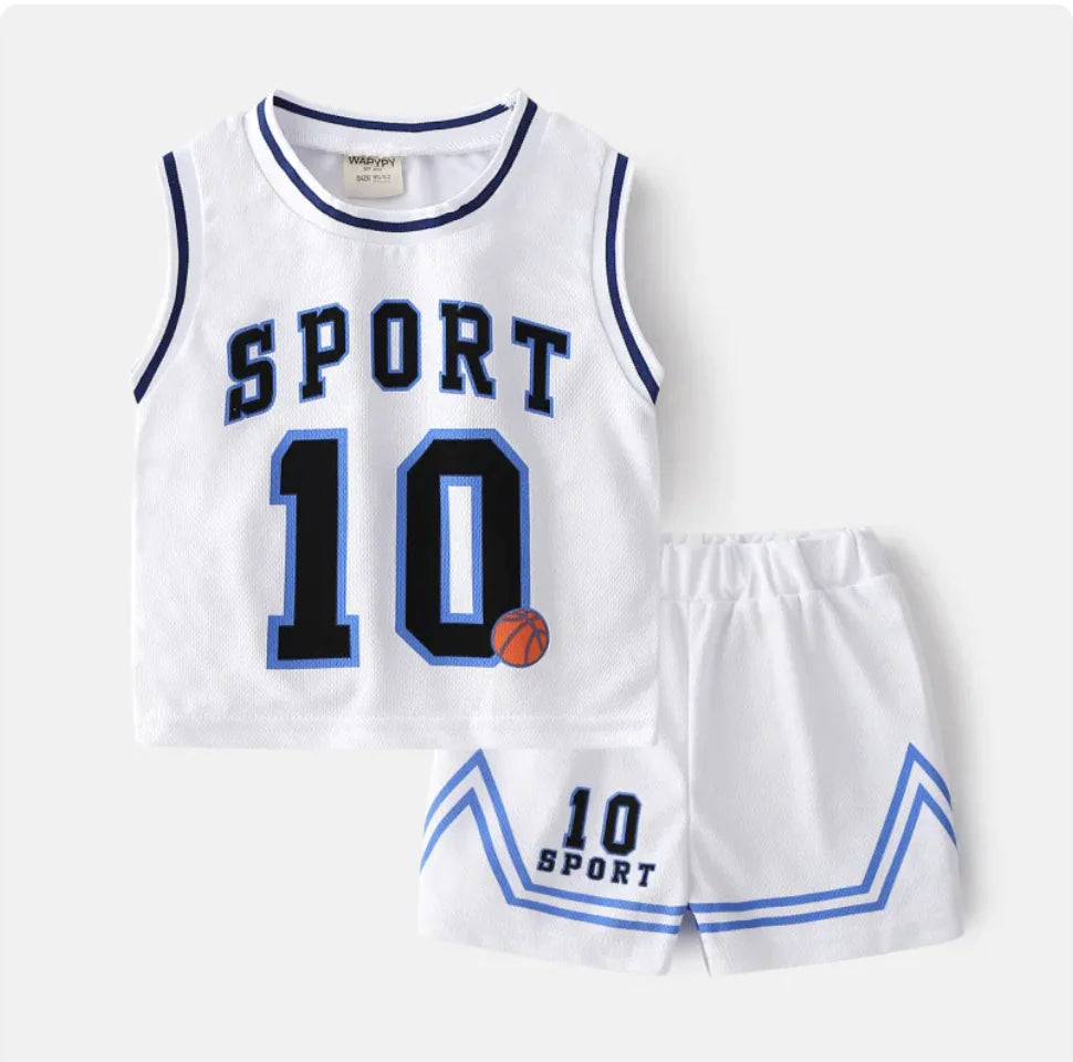 Children's Summer Basketball Clothing Set – Boys' Vest and Shorts Two-Piece