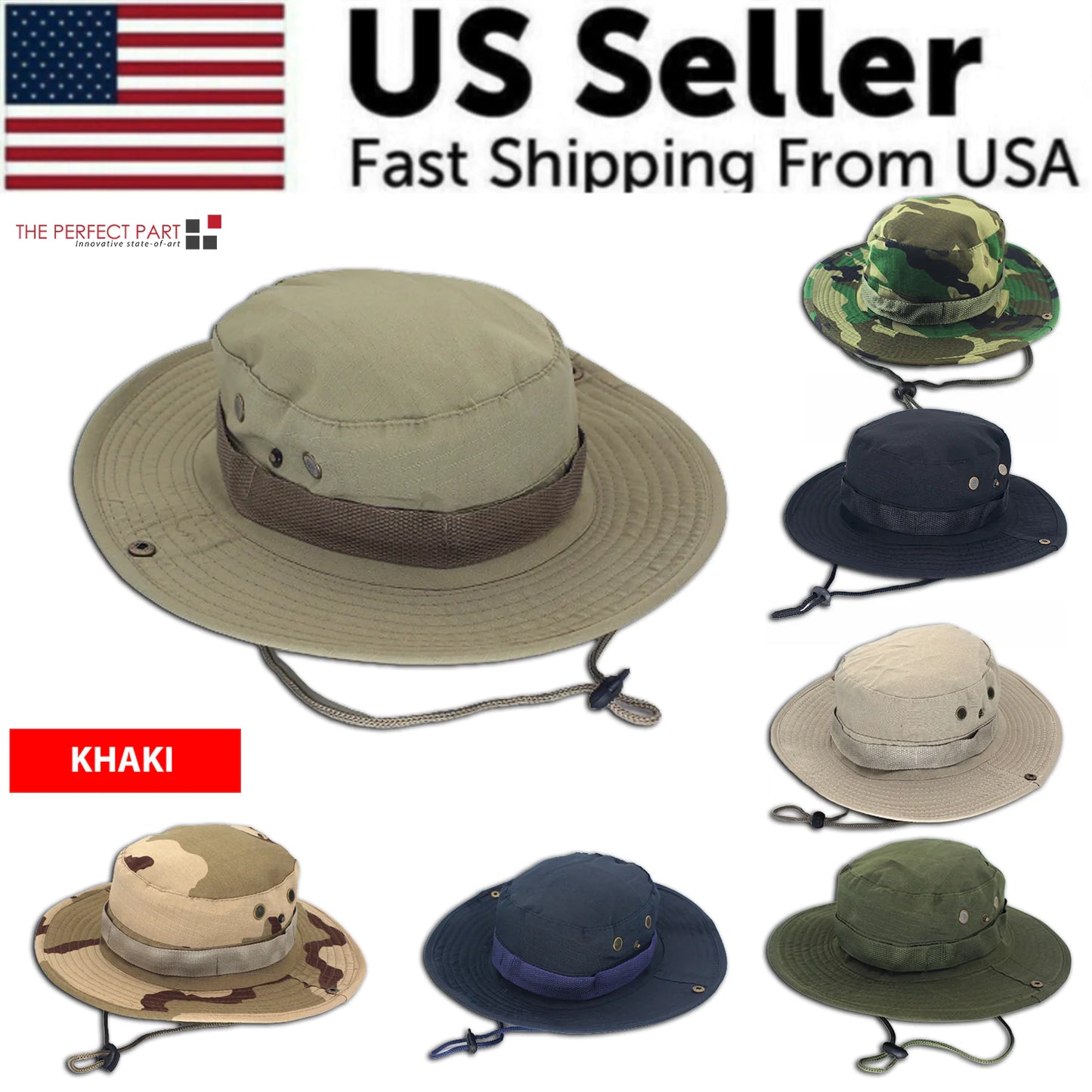 Boonie Bucket Hats Outdoor Fishing Hunting Wide Brim Mesh Camo Safari Sun Cap