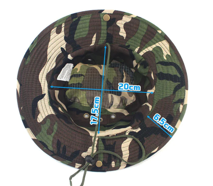 Boonie Bucket Hats Outdoor Fishing Hunting Wide Brim Mesh Camo Safari Sun Cap