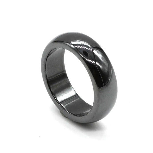 KFT Natural Black Hematite Magnetic Healing Ring