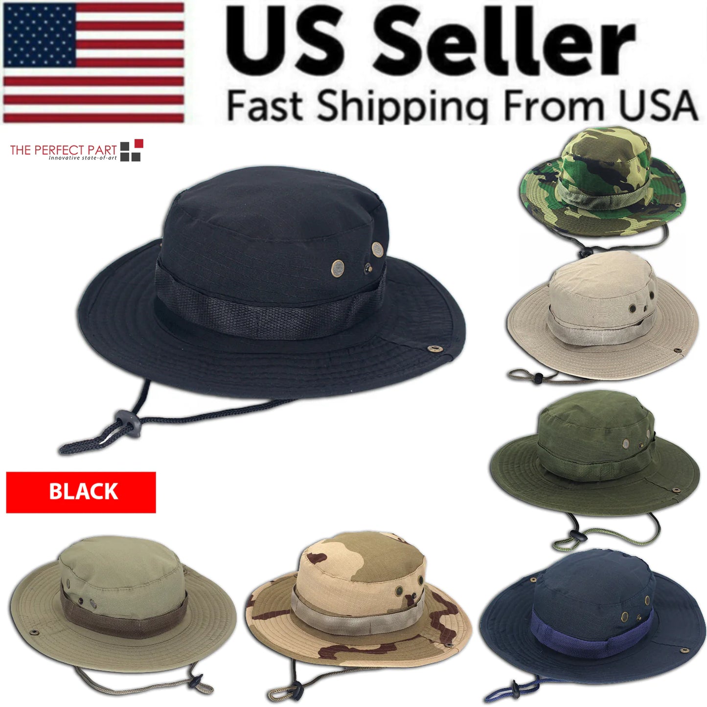 Boonie Bucket Hats Outdoor Fishing Hunting Wide Brim Mesh Camo Safari Sun Cap