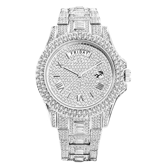 MISSFOX Diamond Watch For Men