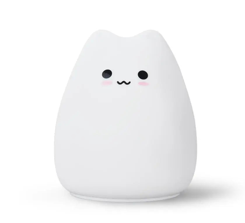 Colorful Cat LED Silicone Night Light