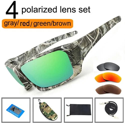 NEWBOLER Fishing Sunglasses: Polarized Lens Camouflage Frame