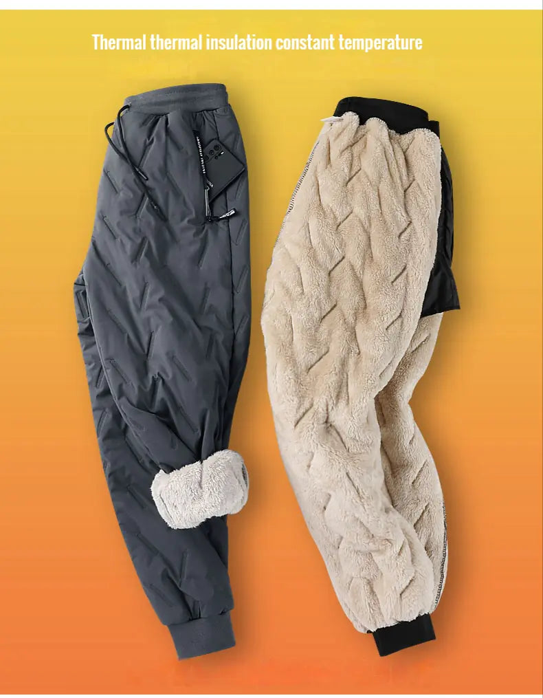 2022 Winter Men Lambswool Sweatpants